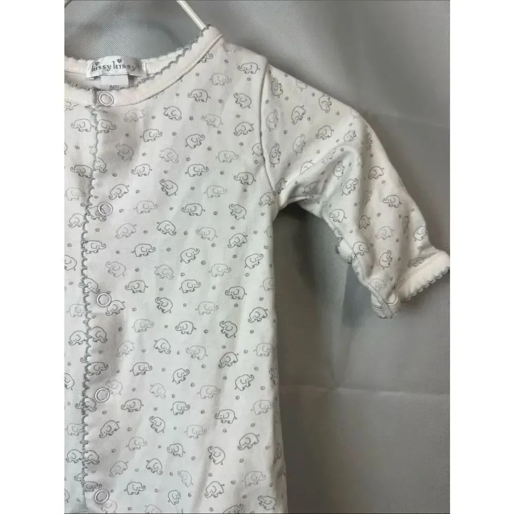 Kissy Kissy Pima cotton baby elephant print footie Newborn